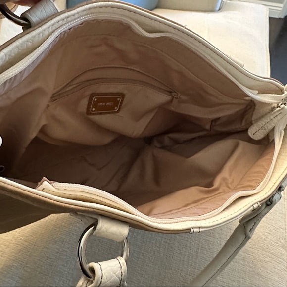 VINTAGE NINE WEST TAN/IVORY BAG - Picture 6 of 13